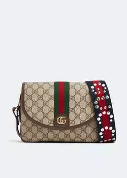 Сумка GUCCI Ophidia GG mini shoulder bag, бежевый