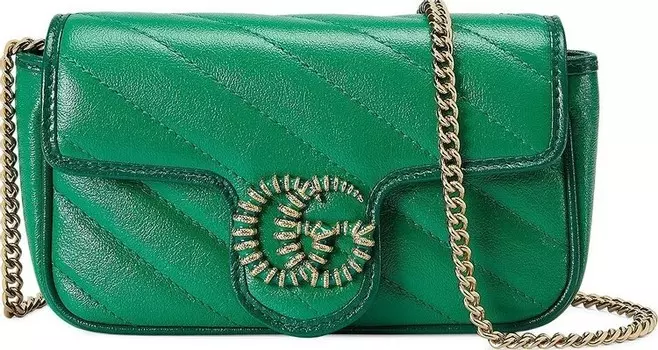 Сумка Gucci Super Mini Bag Green, зеленый