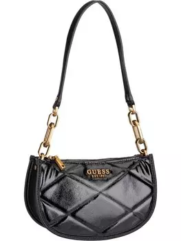 Сумка Guess Abendtasche Cilian QP Top Zip Saddle Shoulder Bag, черный