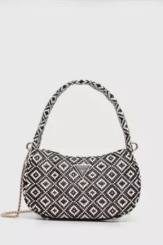 Сумка Guess с геометрическим узором, черно-белый