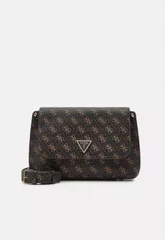 Сумка Guess CROSSBODY MERIDIAN FLAP, коричневый