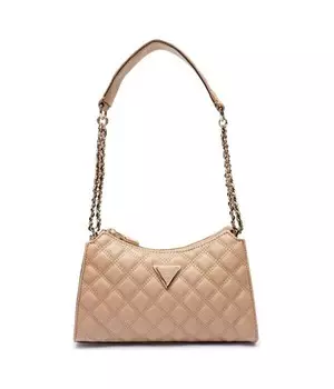 Сумка Guess Giully с реешком цепочкой, бежевый