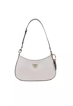 Сумка Guess хобо с брелком, белый