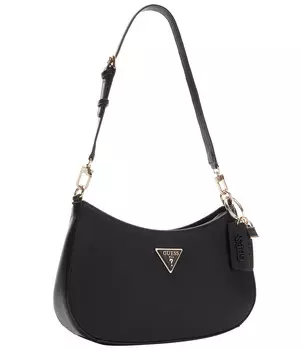 Сумка Guess хобо с брелком, черный