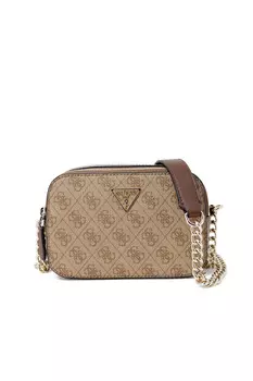 Сумка Guess на цепочке, коричневый