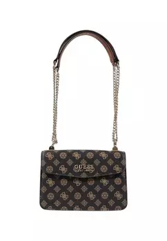 Сумка Guess на цепочке, коричневый