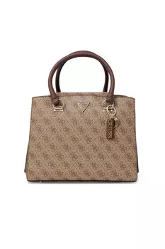 Сумка Guess с брелком с логотипом, бежевый