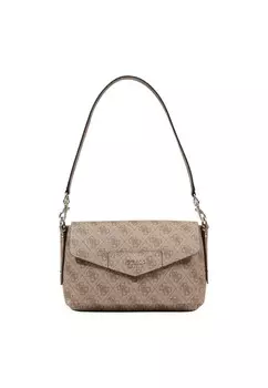 Сумка Guess с принтом, бежевый