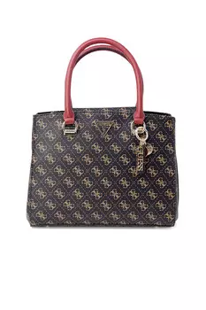 Сумка Guess с принтом, коричневый/синий