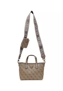Сумка Guess с широким ремнем, бежевый