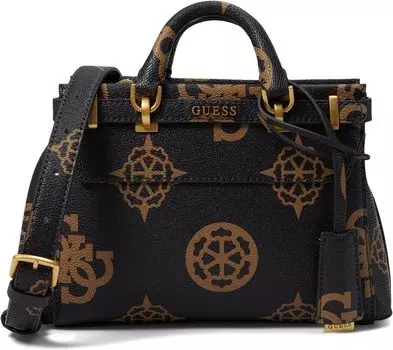 Сумка GUESS Sestri Logo Mini Satchel, цвет Mocha Logo