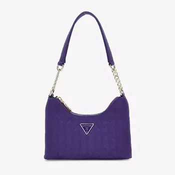 Сумка Guess Velina Mini Top Zip Shoulder, фиолетовый