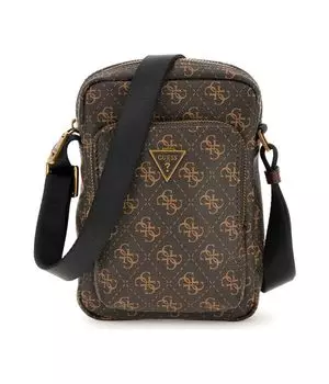 Сумка Guess Vezzola через плечо, коричневый