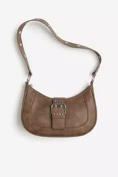 Сумка H&M Coated Shoulder, коричневый