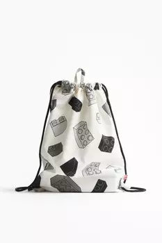 Сумка H&M Home LEGO Patterned Sports, черный/белый