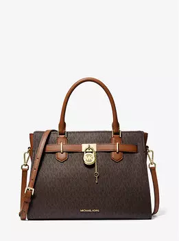 Сумка Hamilton с логотипом среднего размера Michael Kors, коричневый