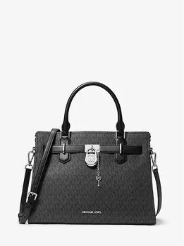 Сумка Hamilton среднего размера с фирменным логотипом Michael Kors, черный