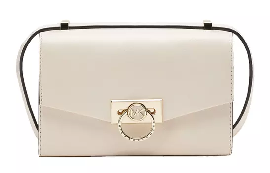 Сумка Hendri из коровьей кожи, женская, через плечо, цвет экрю MICHAEL KORS