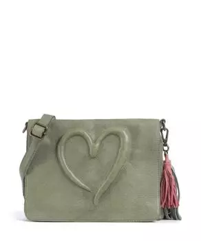 Сумка Herzweg 3 из зернистой кожи Taschendieb Wien, зеленый