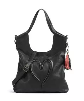 Сумка Herzweg 6 из зернистой кожи Taschendieb Wien, черный