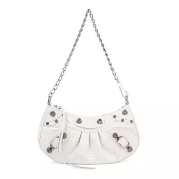 Сумка хобо Balenciaga Le Cagole Mini Chain, белый