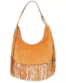 Сумка-хобо Bally Baroque Ring Fringe Shoulder, цвет Deserto & Gold