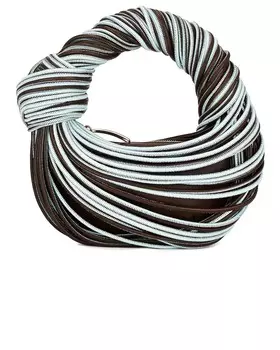 Сумка-хобо Bottega Veneta Mini Jodie Tubular, цвет Light Brown, Teal Washed, & Gold