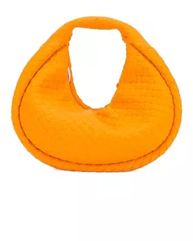 Сумка-хобо Bottega Veneta Mini Padded Jodie Shoulder, цвет Tangerine & Silver