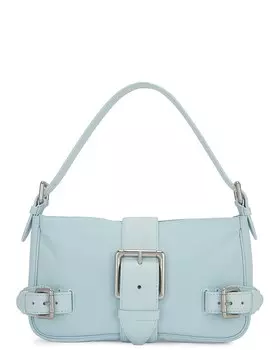 Сумка-хобо Bottega Veneta Mini Shoulder, цвет Teal Washed & Silver
