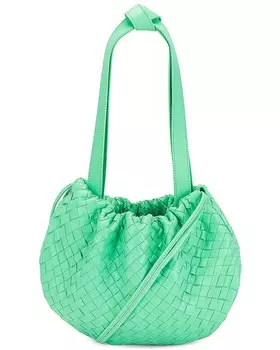 Сумка-хобо Bottega Veneta Small Bulb, цвет Fountain & Silver