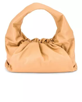 Сумка-хобо Bottega Veneta Small Shoulder, цвет Almond & Gold