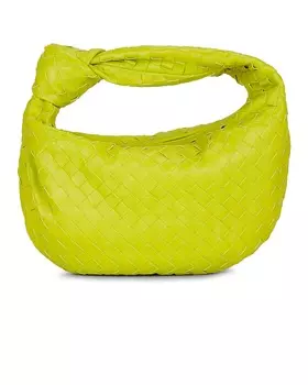 Сумка-хобо Bottega Veneta Teen Jodie, цвет Acid Kiwi & Silver