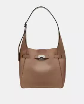 Сумка хобо BRYAR DKNY, коричневый