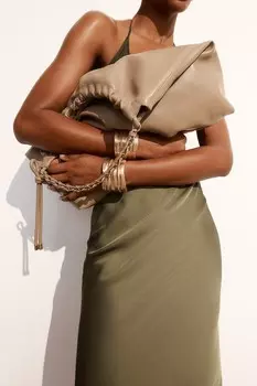 Сумка хобо H&M, бежевый