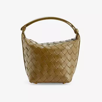 Сумка-хобо из микрокожи Candy Wallace Bottega Veneta, желтый