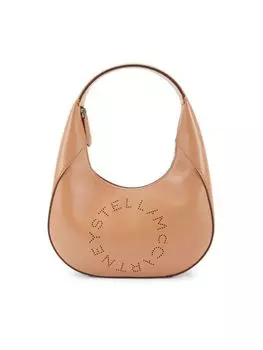 Сумка-хобо из веганской кожи Linea с логотипом Stella Mccartney, цвет Camel