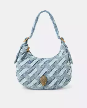 Сумка-хобо Kensington из джинсовой ткани Kurt Geiger, синий