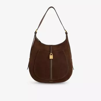 Сумка-хобо кожаная Demellier Siena, коричневый