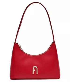 Сумка-хобо кожаная Furla Diamond, красный