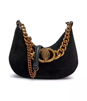 Сумка-хобо кожаная Kurt Geiger с цепочкой, черный