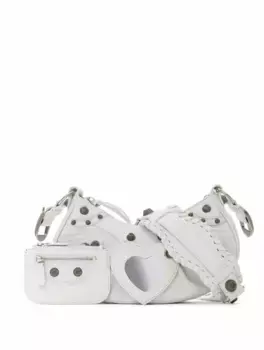 Сумка-хобо Le Cagole Balenciaga, белый