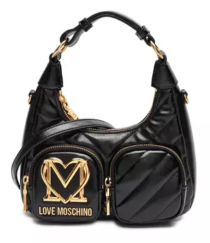 Сумка-хобо Love Moschino, черный
