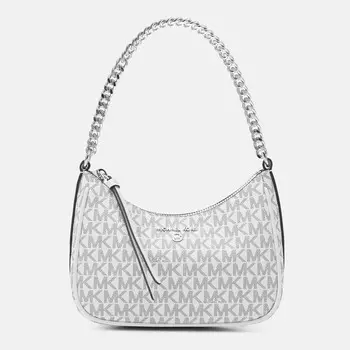 Сумка хобо Michael Kors Jet Chain Pouchette, бело-оптический