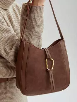 Сумка-хобо Motf Premium Fashion, коричневый
