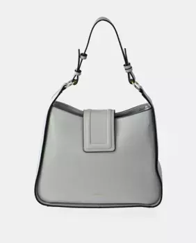 Сумка-хобо Pierre Cardin PU черный цвет, светло-голубой