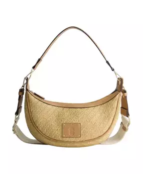 Сумка-хобо Raffia Crescent из рафии Tommy Bahama, коричневый/бежевый