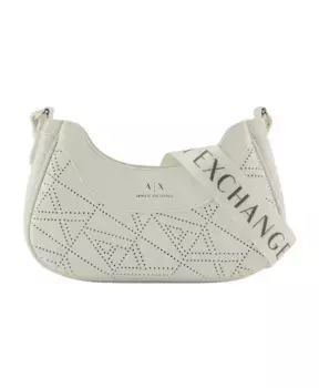 Сумка Хобо с чеканным эффектом Armani Exchange, белый