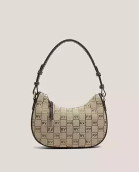 Сумка-хобо с жаккардовым принтом для автофургона Roberto Verino, коричневый