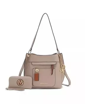 Сумка-хобо Shivani с кошельком от Mia K Mkf Collection, бежевый