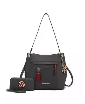 Сумка-хобо Shivani с кошельком от Mia K Mkf Collection, синий